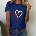 thumbnail image 4 of miqiqism Valentines Womens Outfits Short Sleeve Heart Grapghic Tshirts Top Loose Round Neck Pullover Shirts Lightweight Blouses Clothing 2025 Tees Blouses,#01_Blue,XXL, 4 of 6