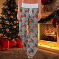 thumbnail image 2 of Casual Wide Leg Pants Womens Cute Printed High Waist Trousers with Drawstring Homewear, 2 of 5