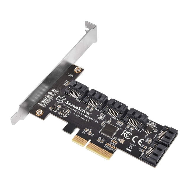 Tarjeta PCI Express con tecnología SilverStone ECS06 de 6 puertos SATA
