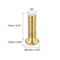 thumbnail image 2 of Unique Bargains M4x12mm Brass Machine Screws, Phillips Pan Head Fastener Bolts 12Pack, 2 of 5