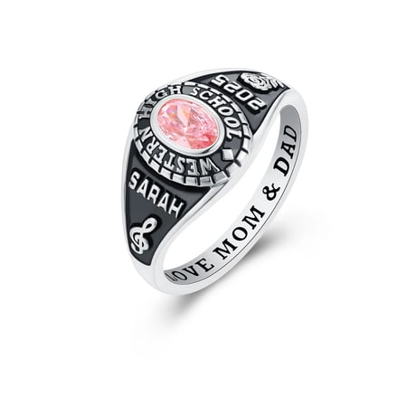 Customized Women's High School and College Class Ring – Delicate Classic Collection
