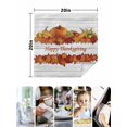 thumbnail image 4 of Maple Leaves Fall Cloth Napkins Set of 4 Reusable Dinner Napkins, Thanksgiving Pumpkins Autumn Corn Wood Grain Cocktail Napkin Washable Table Napkins for Wedding/Holiday Party/Baby Shower 20"x20", 4 of 7