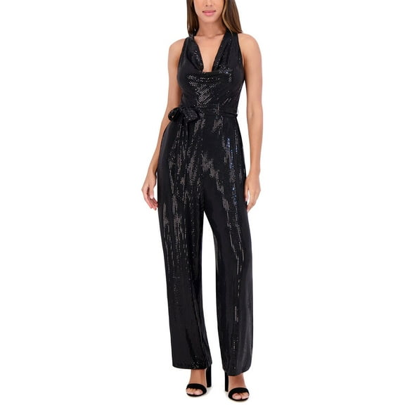 Kensie womens Sequin Knit Jumpsuit, 0