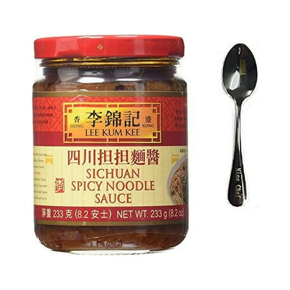 NineChef Bundle - Lee Kum Kee Sichuan Spicy Noodle Sauce 8 oz(6 Bottle)   1 NineChef Brand ChopStick
