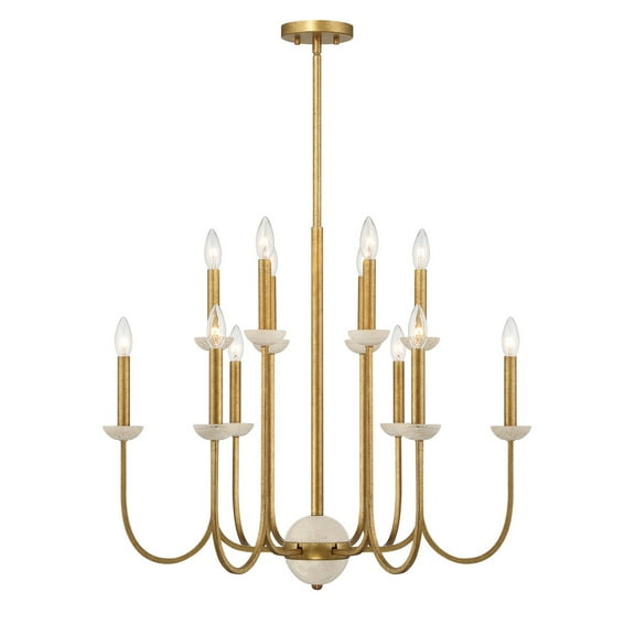 Oakhurst 12-Light Chandelier in Antique Gold