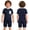 Navy Blue, variant on SiiRoh Unisex Kids Special Needs Adaptive Clothing Autism Sensory Anti-Strip Jumpsuit Short Sleeve Summer Outfit Red 6