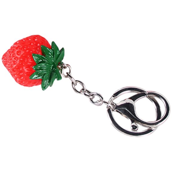 Keychain Strawberry Bag Charm Metal Fashion for Couples Gifts Pvc