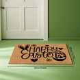 thumbnail image 4 of CoreLiving Spring Door Mat Easter Bunny Welcome Outdoor Rug Non Slip Front Porch Doormat for Entryway Floor Decor Rabbit Design Indoor Outdoor Layered Mat, 4 of 8
