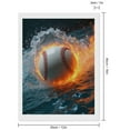 thumbnail image 2 of Diamond Art Kit for Adults, Fiery Baseball Splash Ocean Water Diamond Painting for Adults Beginners, 5D DIY Diamond Art Painting Kits, Colorful Diamond Painting Craft for Home Decor 12x16, 2 of 7