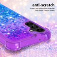thumbnail image 4 of Compatible with Samsung Galaxy A14 5G Case Glitter Liquid Galaxy A14 5G Case for Girls Women Shiny Flowing Love Heart Clear Shockproof Case for Samsung A14 5G Liquid Purple Gradient, 4 of 14