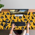 thumbnail image 4 of Long Mouse Pads for Desk,Halloween Black Cats Witches and Pumpkins Desk Mats on Top Of Desks, Desk Mouse Pad Extra Large with 3mm Non-Slip Base and Stitched Edge for Gaming,Work,Home 47.3"x23.6", 4 of 5