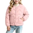 thumbnail image 2 of Xdegoge Girls Quilted Puffer Jacket Button Down Long Sleeve Lightweight Coat Winter Warm Padded Outerwear with Pockets Fall Casual Clothes for Kids Toddlers, 2 of 7