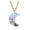 White, variant on Weloille Long Life Lock Necklace Fashionable Moonlight Natural Stone Necklace
