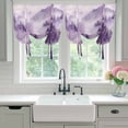 thumbnail image 4 of Purple Mountain Tie Up Curtains 45 Inches Long, Kitchen Window Curtains Over Sink, Misty Forest Nature Woodland Pine Tree Landscape Small Window Curtains Balloon Curtains Valances for Bedroom 34"x45", 4 of 8
