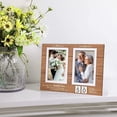 thumbnail image 4 of Gmogad Anniversary Photo Frame Wooden Display Stand - Holds Two 6x4 Pictures for Wedding Couple Valentine's Gift Home Decor Personalized Years Marker, 4 of 6