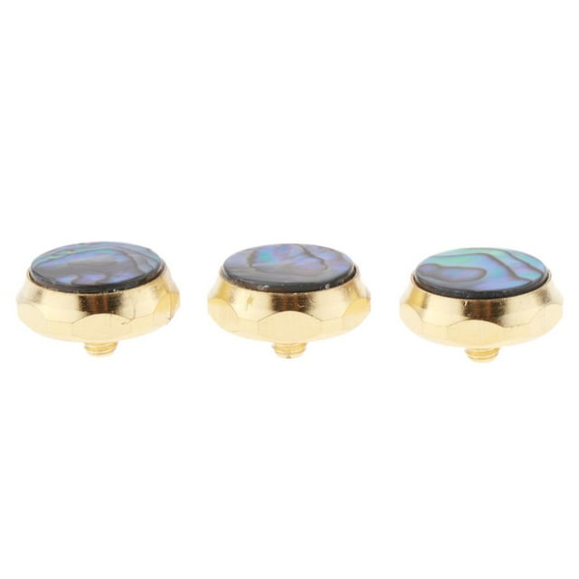 Tachiuwa 3pcs Trumpet Finger Buttons Trumpet Repairing Parts Natural Stone Multicolor