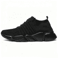 thumbnail image 5 of GSLMOLN Mens Fashion Sneakers Slip on Ultra-Sock Knit Soft Sole Breathable Lightweight Casual Walking Shoes Black US size 8.5, 5 of 5