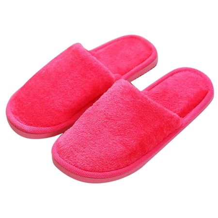 

Unisex House Slippers Plush Lined Bedroom Shoes Cozy Indoor Slide Soft Washable Reusable Hotel Slippers SPA Slippers for Wedding Party Bedroom Travel