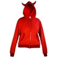 thumbnail image 1 of Sudadera Roja Con Gorro Grande Diablo 666, 1 of 5
