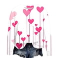 thumbnail image 2 of Jsaierl Chandails en Molleton pour Femmes Saint-Valentin Mignons Imprimé Cœur Chandails en Molleton Tendance Chandail Col Rond Décontracté Manches Longues pour Femmes, 2 of 4