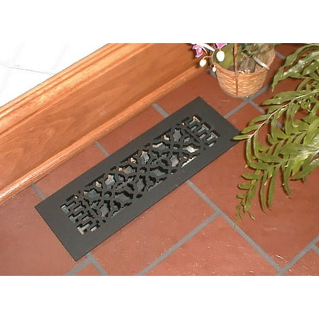 

Reggio Registers 616-Ah Scroll Series 4 X 14 Grille - Black