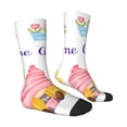 thumbnail image 3 of Uemuo Watercolor Gnome Garden Pattern Women's Crew Socks, Soft Durable Breathable Moisture-Wicking with Odor Control Cotton socks, 3 of 9