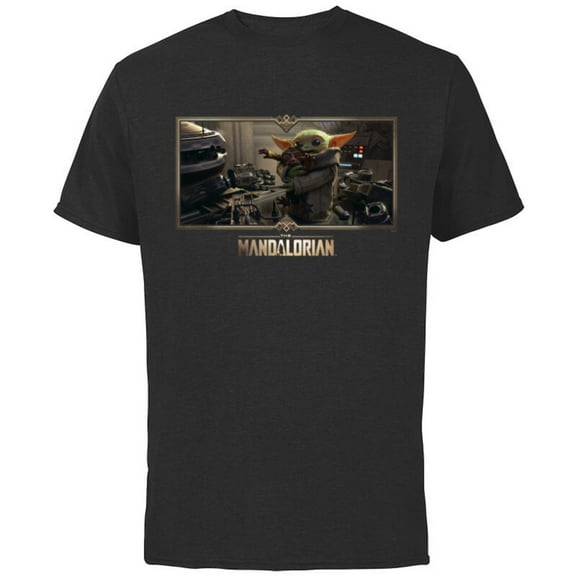 Star Wars The Mandalorian Season 3 Grogu Big Hug Concept Art - Short Sleeve Cotton T-Shirt for Adults - Customized-Black