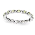 thumbnail image 1 of Bague Péridot en Argent Sterling Stackable Expressions Taille 10, 1 of 3