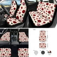thumbnail image 2 of Jeiento Ladybug Automotive Seat Covers & Accessories Full Set of 17 Includes Front & Back Seat Cover Love Heart Car Floor Mat Seat Belt Cover Pads Steering Wheel Cover Universal Fit, 2 of 8