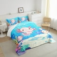 thumbnail image 3 of Castle Fairy Kawaii Axolotl Salamander 3 Pieces Queen Comforter Set for Preppy Child Children,Ocean Animal Ultra Soft Bedding Sets,Marine Wildlife Bedding Comforter Set,Lightweight Room Decor, 3 of 8