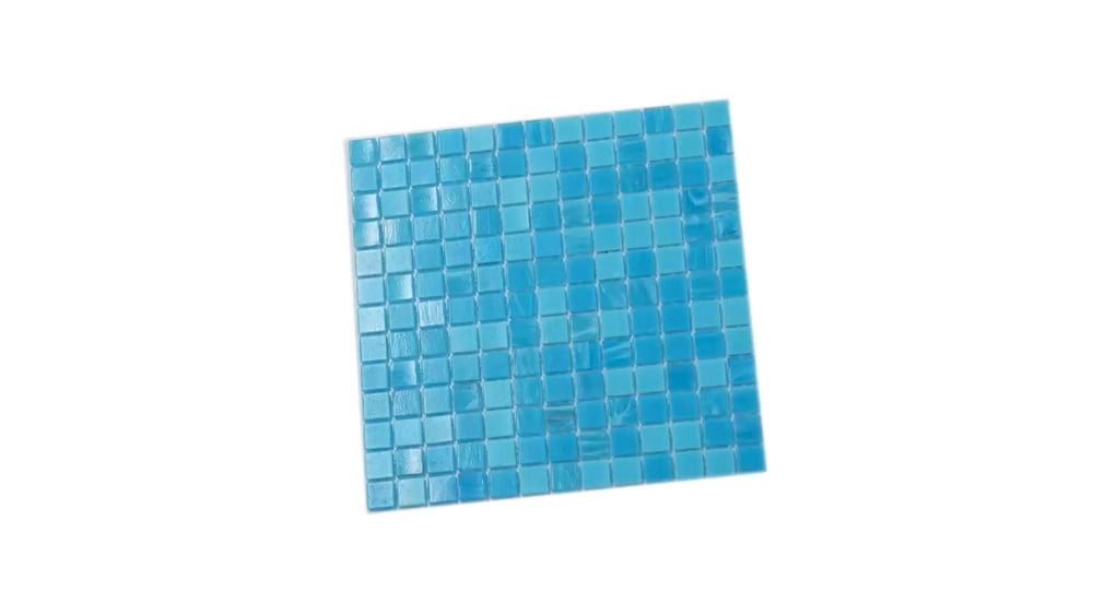 Mingles 12 in. x 12 in. Glossy Arctic Blue Glass Mosaic Wall and Floor Tile (20 sq. ft./case) (20-pack)