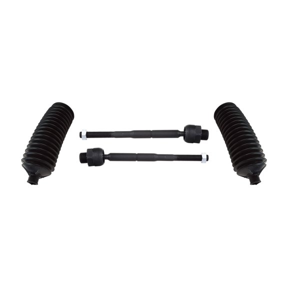 PartsW - 4 Pc Front Inner Tie Rod Ends with Rack and Pinion Bellow Boots Steering Set for Chrysler Aspen Dodge Durango with 15mm Thread Tie Rods / EV800398