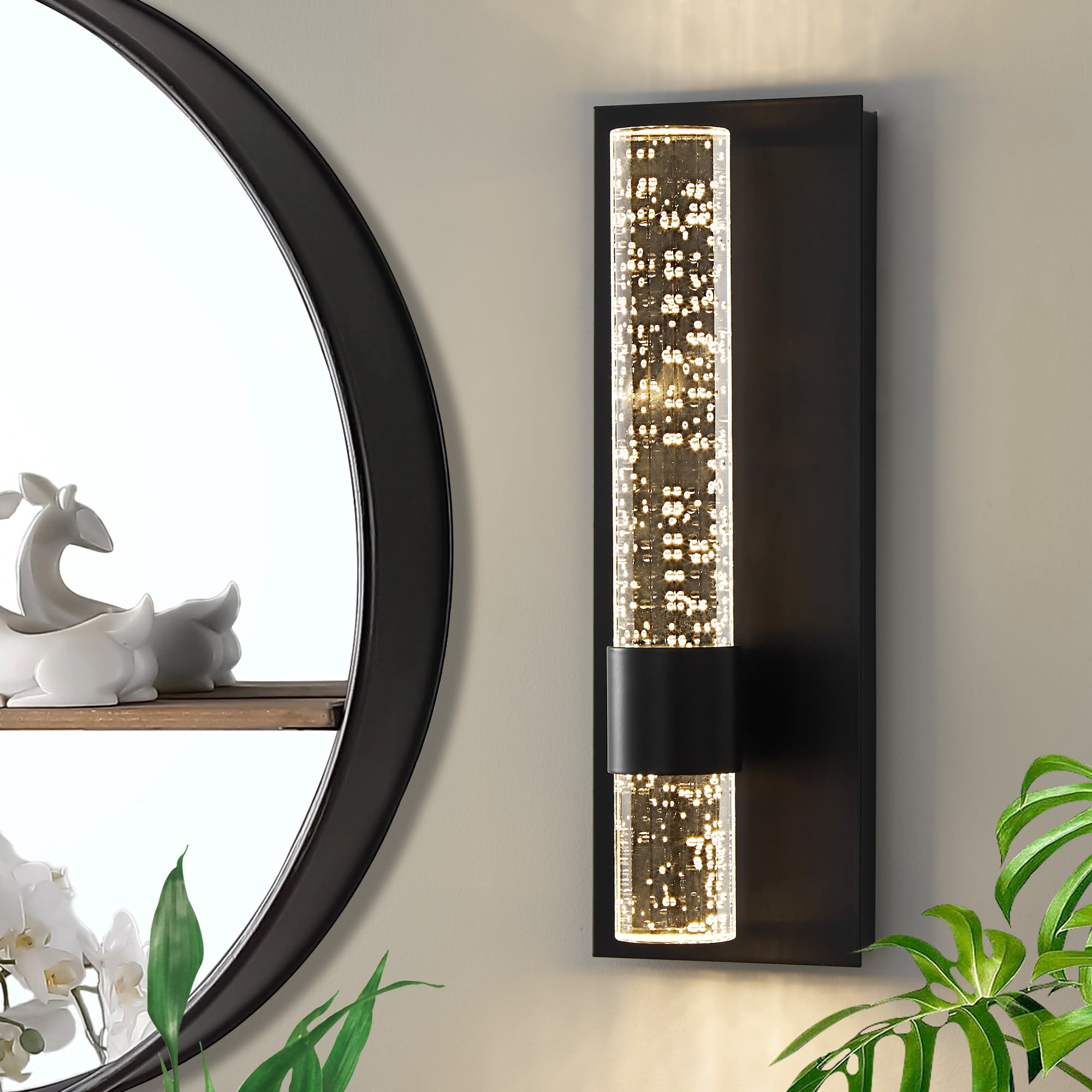 Deyidn 13.7" Steel Armed Sconce Dimmable Vanity Light with Full Backplane