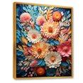 thumbnail image 2 of Designart "Abstract Botanical In Pink And Blue" Abstract Botanicals Floater Framed Canvas Wall Art, 2 of 5