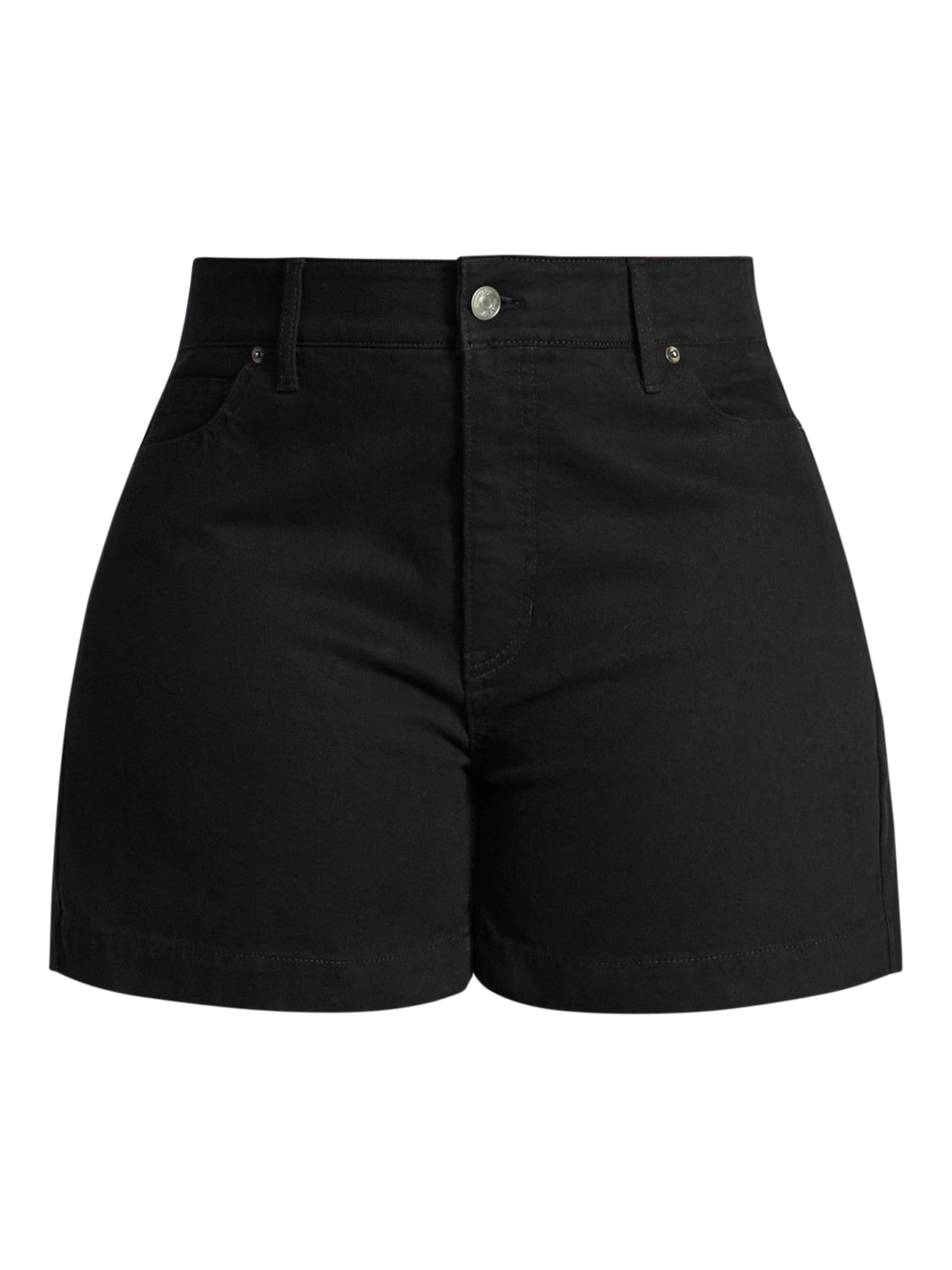Terra & Sky Women's Plus High Rise A Line Denim Shorts, 5" Inseam, Sizes 16W-26W