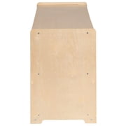 Flash Furniture Hercules Wooden 2 Section School Classroom Storage Cabinet for Commercial or Home Use - Safe, Kid Friendly Design - 24H x 36L (Natural)