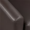 thumbnail image 6 of Renwick Faux Leather Barrel Accent Chair for Livingroom, Espresso, 6 of 11