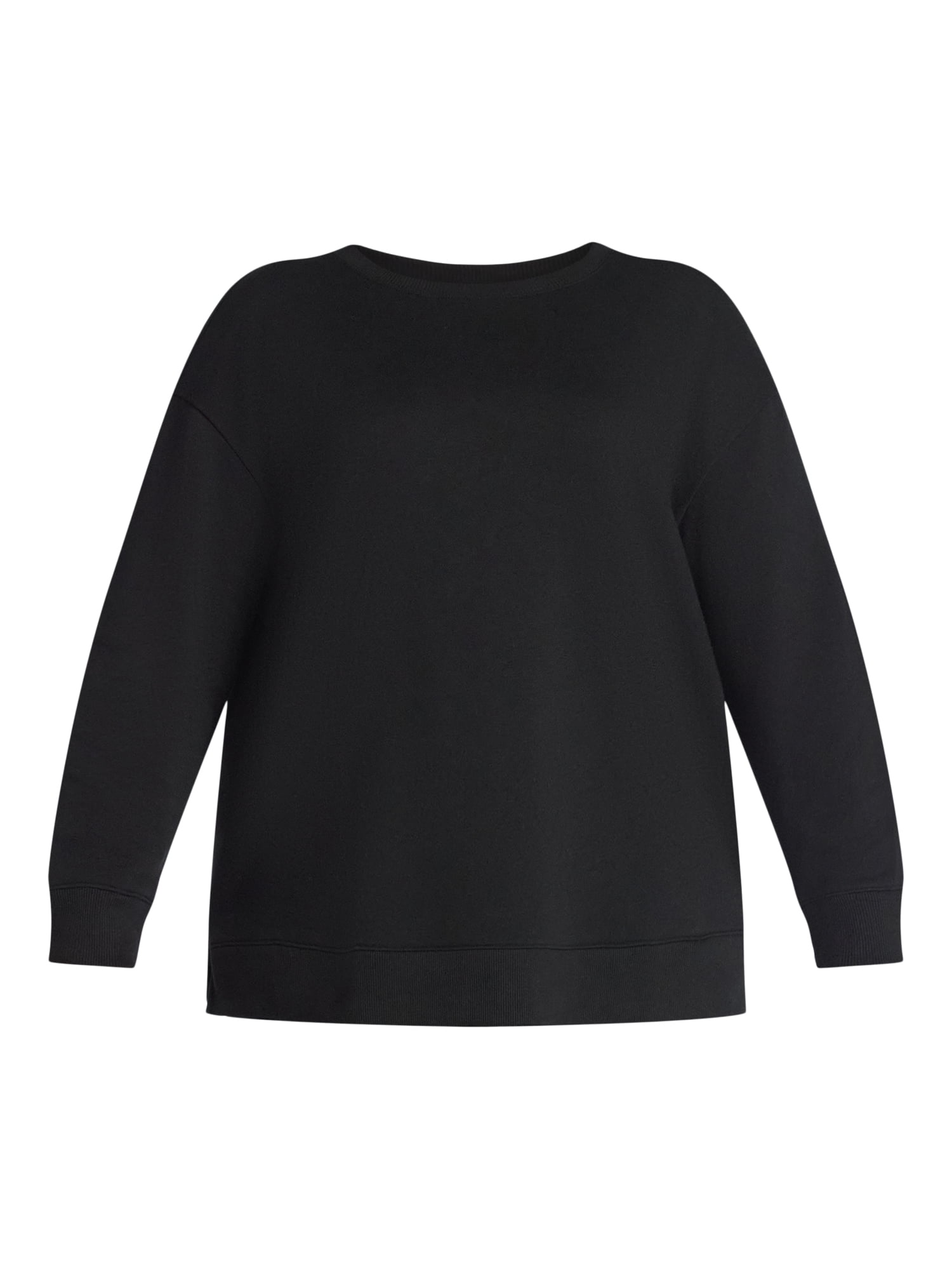 (2 pack) Terra & Sky Women's Plus Size Fleece Sweatshirt, Size 0X-5X