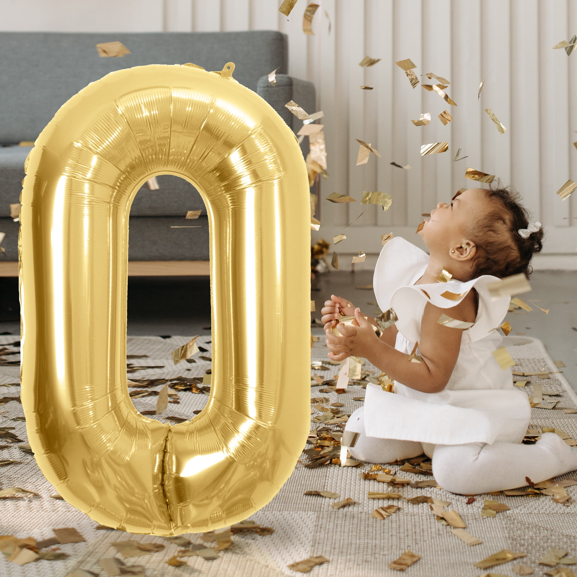 34" Gold Number 0 Foil Balloon, by Way To Celebrate