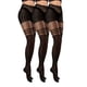 thumbnail image 1 of Qarigey 3 Pairs Sexy Tights Fishnet Socks Stocking Hosiery Attractive Prop Dating Black Hollow Accessories Out Female Lace Ladies Mesh Type2, 1 of 6