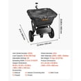 thumbnail image 7 of 9.8 ft Tow Behind Broadcast Spreader 85 lbs Hopper 10 Inch All Terrain Tires Adjustable Flow Control for Lawn Seed Fertilizer Ice Melt, 7 of 7