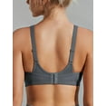 thumbnail image 3 of Wingslove High Impact Sports Bras for Women Seamless Full Coverage Non Padded High Neck Woukout Bra(Grey,34D), 3 of 7