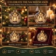 thumbnail image 3 of Cififendec Christmas Nativity Ball Ornament, Built in Warm Light Vivid 3D Nativity Scene Transparent Round Bauble for Xmas Tree Holiday Styling, 3.15", 3 of 8