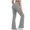 Gray, variant on WIZUTIZ Womens Leggings Flared with Pockets Vintage Relaxed Fitted Yoga Sweatpants Elastic Stretch High Rise Full Length Leggings Solid Pants for Lady Dance Clubs Green