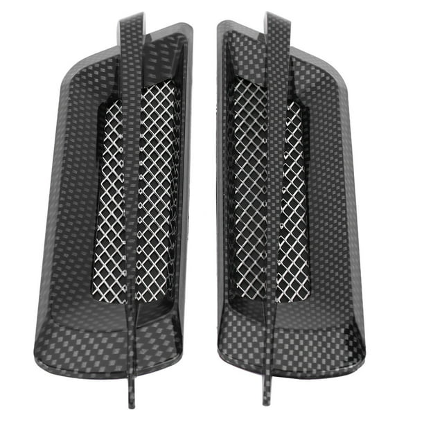 Rejilla de flujo de aire, 2 piezas Etiqueta engomada del orificio de la red de ventilación de aire lateral del automóvil Rejilla de entrada de aire Valor excepcional