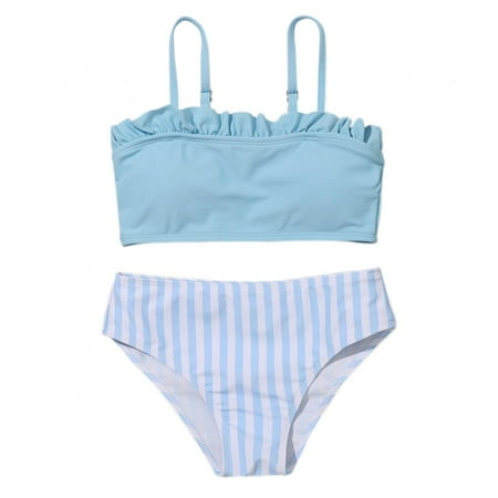 

Toddler Baby Kids Little Girls Two Pieces Swimsuit Bathing Suit Beach Wear Swimwear Bikini Set 8-12Y