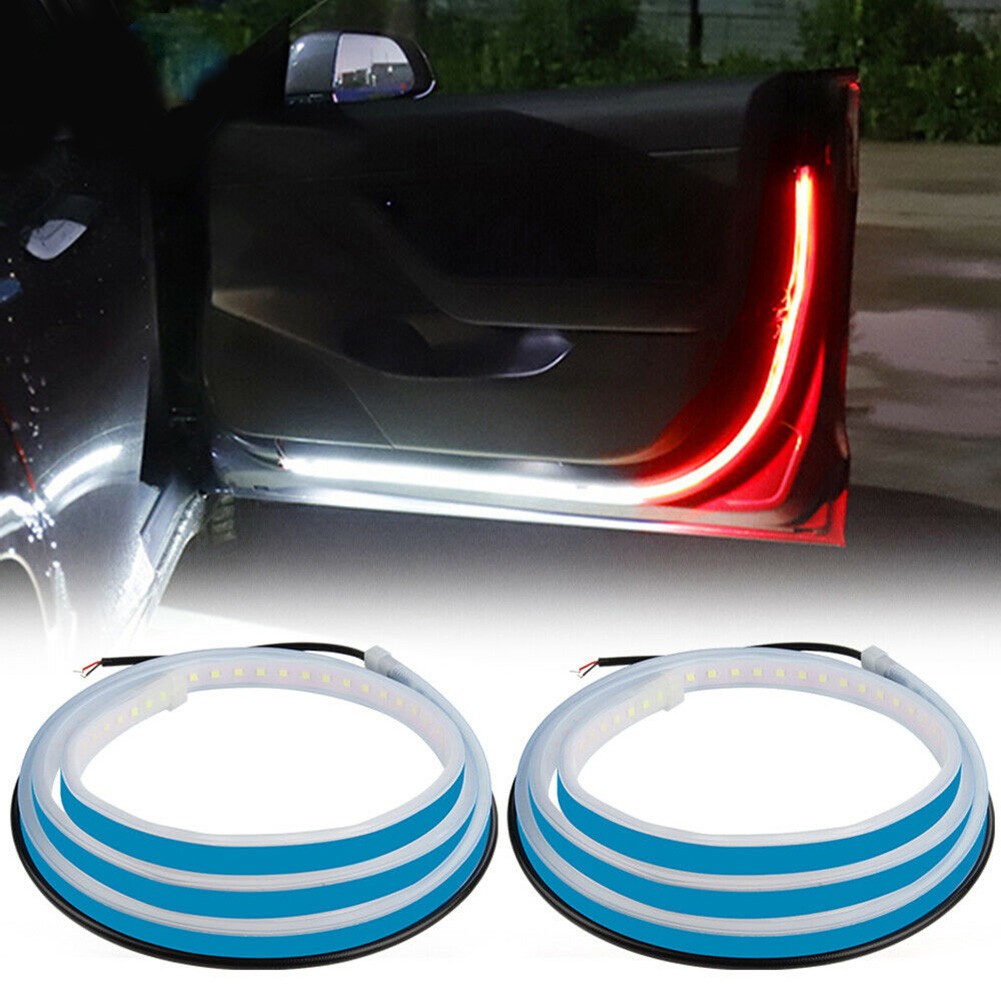 2pcs Car Door Open Warning Led Light Strip Signal Flashing Anti Collision Safety Walmart Com Walmart Com