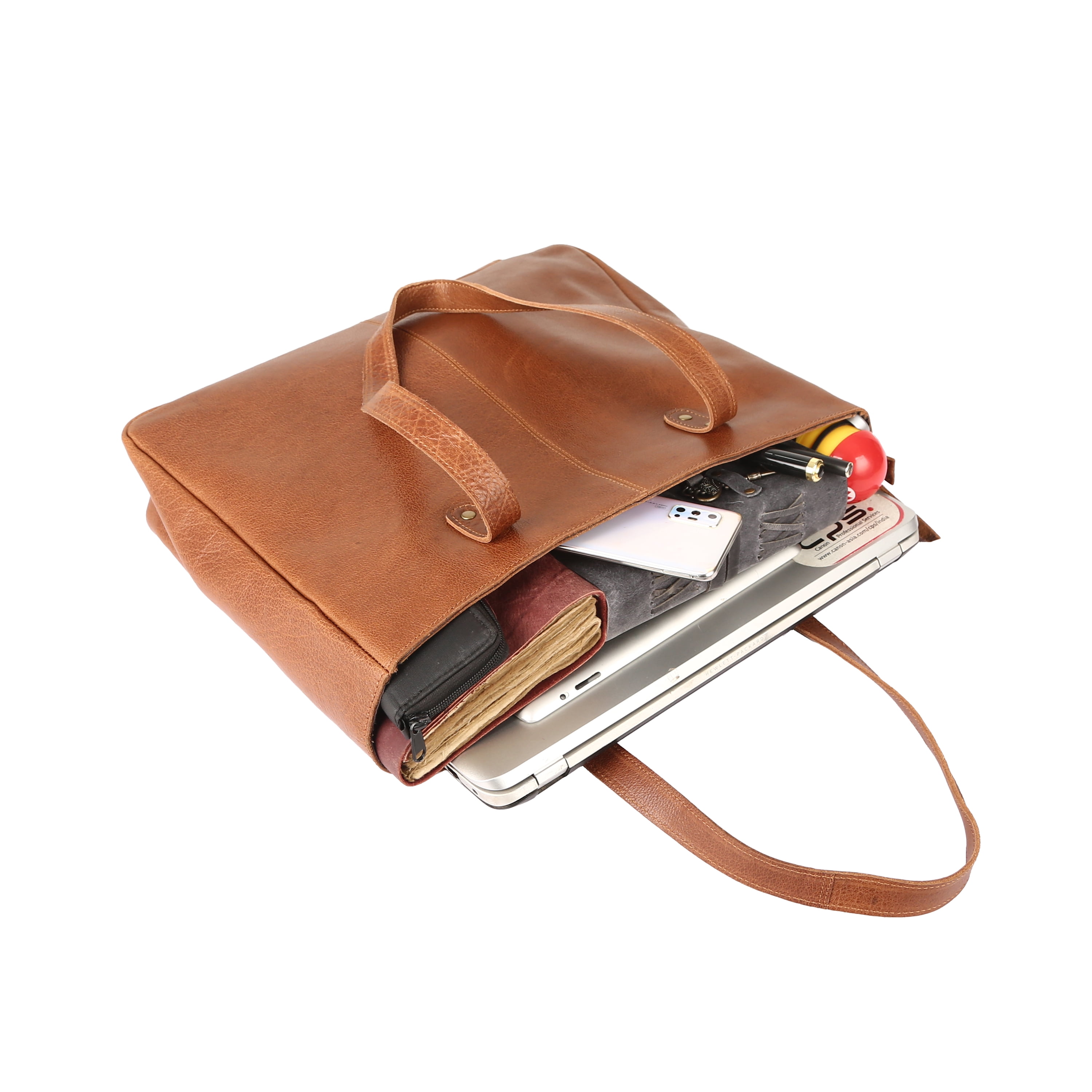Leather Zip Tote Bag for Women Purse Satchel Travel Bag Shopping Carry Messenger Multipurpose Handbag