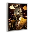 thumbnail image 2 of Stupell Industries Glam Trendy Debonair Zebra Gray Floating Frame Canvas Art, 25 x 31, by Ray Powers, 2 of 8