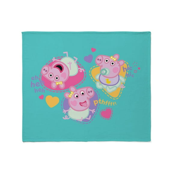 CafePress - Peppa Pig: Happy Baby - Soft Fleece Throw Blanket, 50"x60" for All Ages